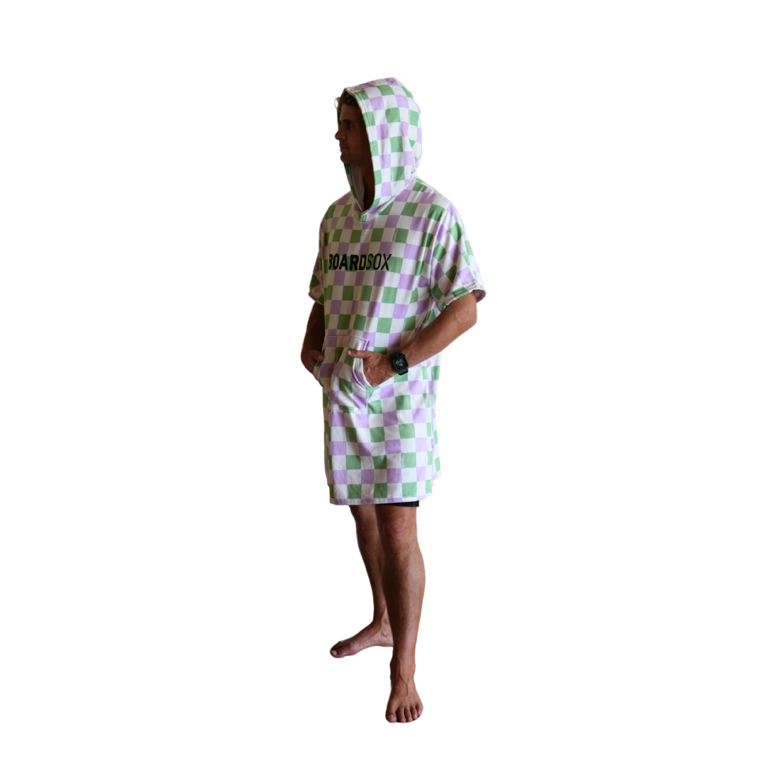The Alana Check- Boardsox Hooded Towel + Surf Poncho