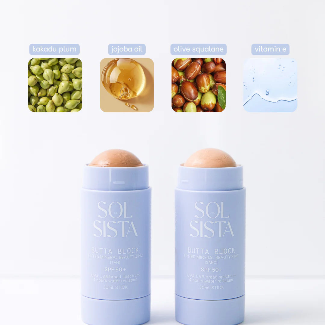 Butta Block SPF50+ Mineral Tinted Sunscreen/Beauty Zinc