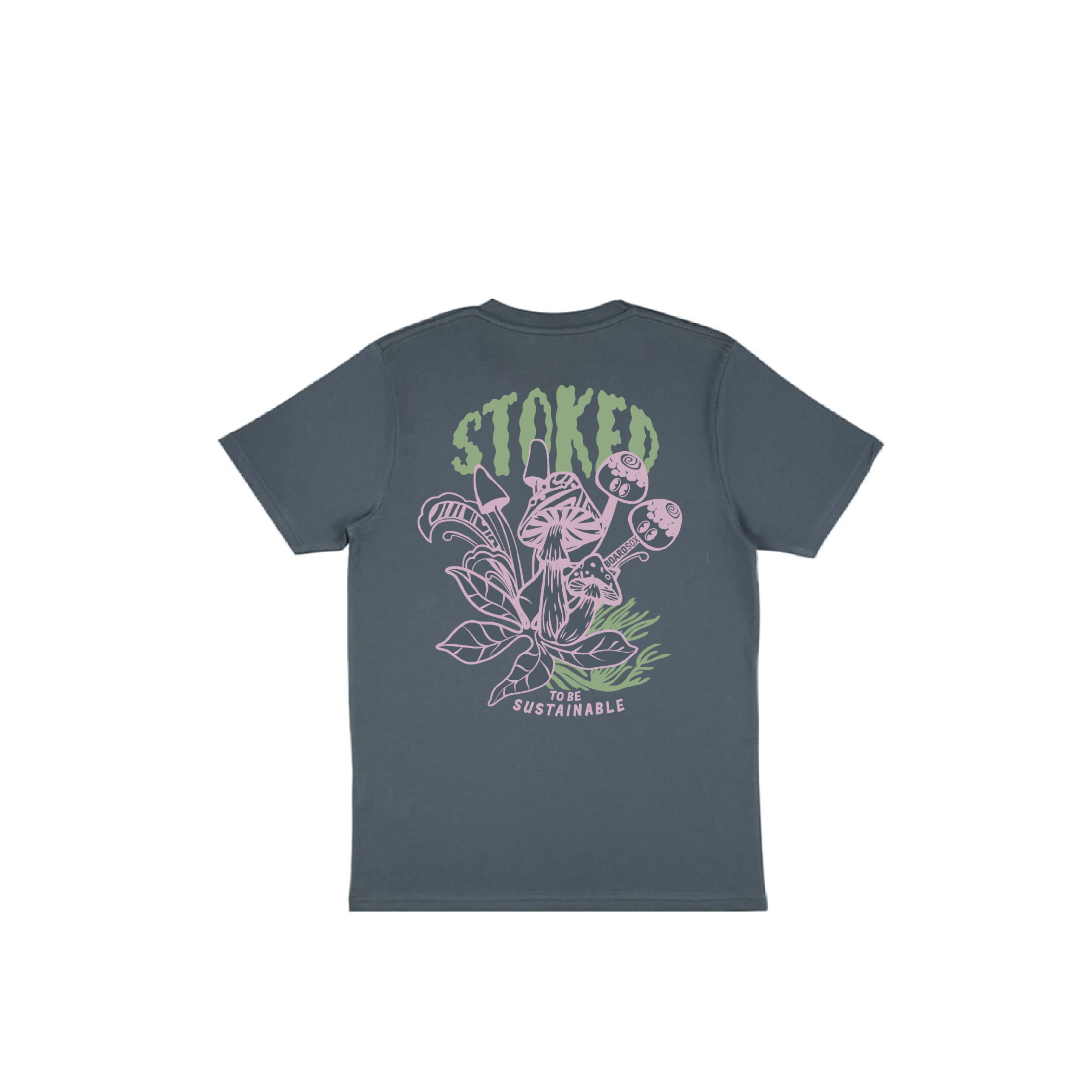 Stoked To be Sustainable T-Shirt - Charcoal