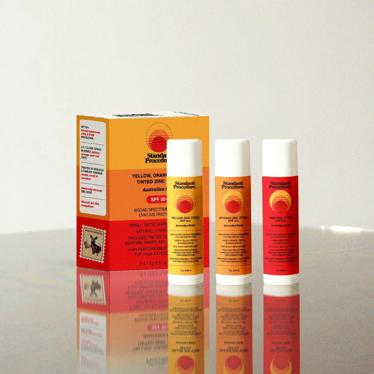 Standard Procedure Zinc Sticks - 3 Pack. Yellow, Orange, Red