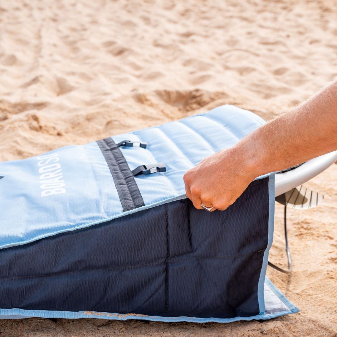 Long Surfboard Cover - Boardsox Zipperless Travel Surfboard Cover